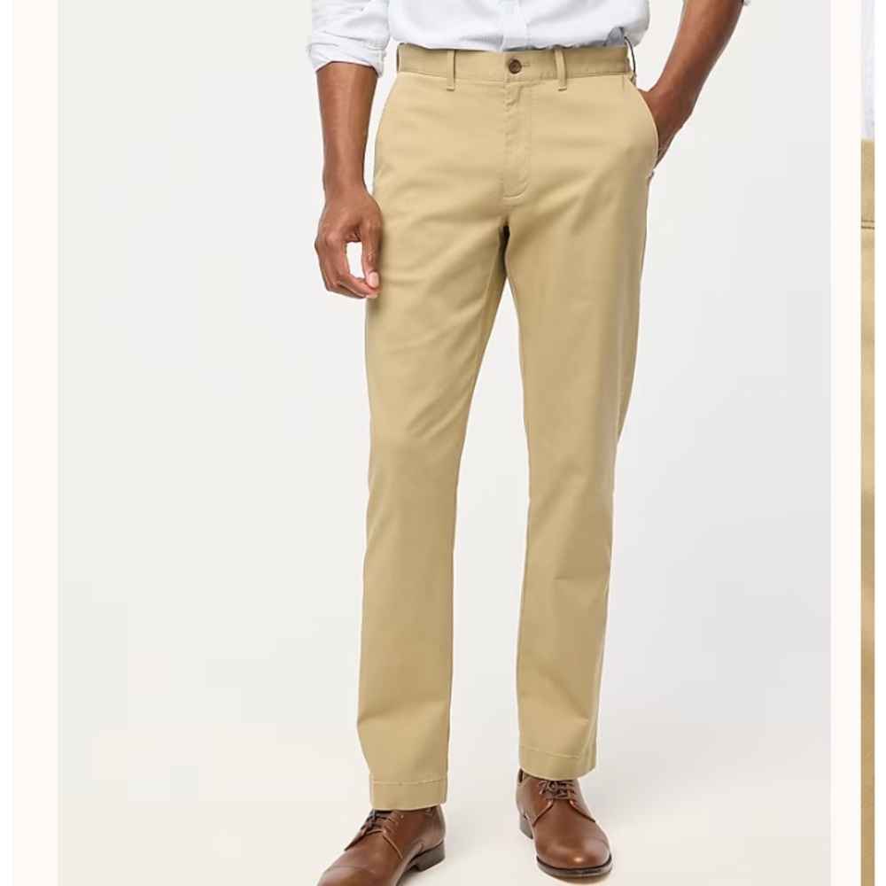 NEW J. Crew Factory Khaki Tan Straight Fit Flex Chino Pants‎ Size 36 x 32